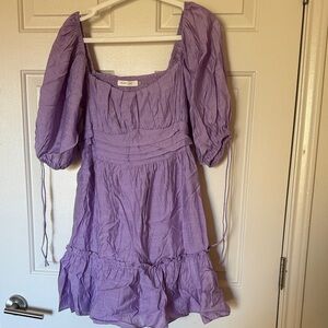 Mustard Seed Lavender Gathered Dress